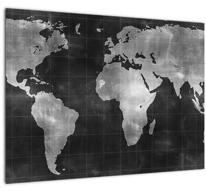 Obraz - Mapa světa (70x50 cm)