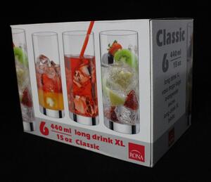 Rona Sklenice CLASSIC long drink XL 440 ml, 6 ks
