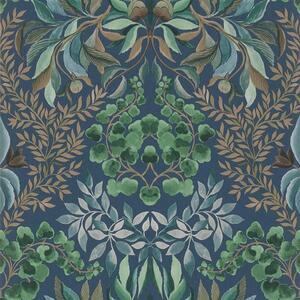 Květovaná tapeta KARAKUSA Designers Guild Odstín Tapety: Blue Green PDG1157/06