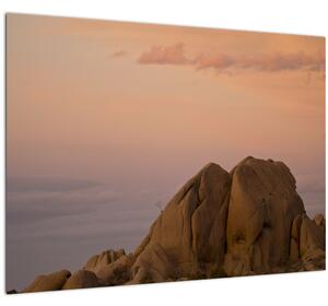 Obraz západu slunce ve skalách (70x50 cm)