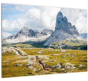 Skleněný obraz - Italské Dolomity (70x50 cm)