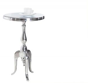 Odkládací stolek JARDIN ROUND 55 CM stříbrný NÁBYTEK | Doplňkový nábytek | Odkládací stolky