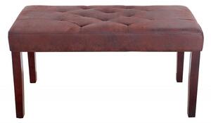 Designová lavice Cambridge 90cm starožitná hnědá