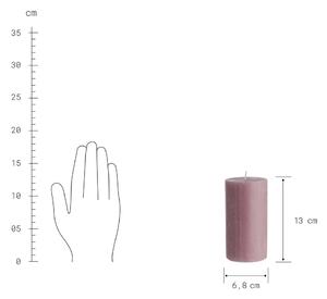 RUSTIC Svíčka 13 cm - sv. růžová