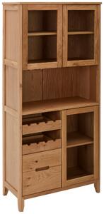 KREDENC, dub, přírodní barvy, 85/180/43 cm MID.YOU - Kredence a vitríny, Online Only