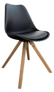 Židle Scandinavia černá dřevo (masiv)
