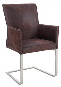 Židle SAMSON S RUKOJETÍ tmavě hnědá s područkami Nábytek | Jídelní prostory | Jídelní židle | Konzolové