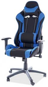 Otočné křeslo Viper černý / modrý