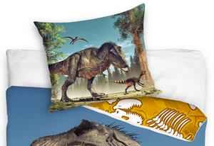 Bavlněné povlečení 140x200 + 70x90 cm - Tyranosaurus Rex