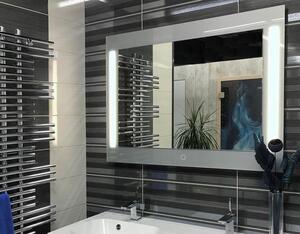 Luxusní zrcadlo PHAROS GREY 110/80 s osvětlením s dotykovým senzorem Zrcadla | Zrcadla s osvětlením