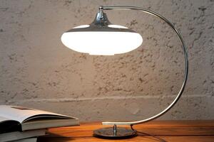 Stolní lampa LUNA LOGO 45 CM stříbrná Svítidla | Stolní