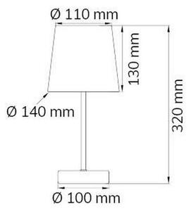 Wofi 832401178000 - Stolní lampa CESENA 1xE14/42W/230V zelená