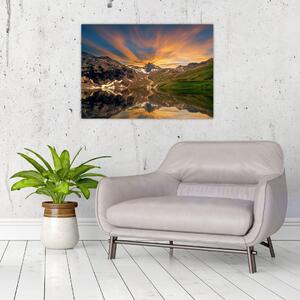 Obraz - Odraz v horském jezeře (70x50 cm)