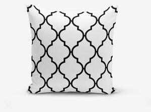 Černo-bílý povlak na polštář s příměsí bavlny Minimalist Cushion Covers Black White Ogea, 45 x 45 cm
