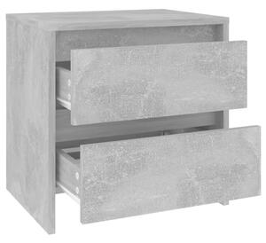 Noční stolky Imani - 2 ks - 45x34,5x44,5 cm | betonově šedé