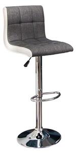 Barová židle MODENA 90-115 CM šedo-bílá Nábytek | Jídelní prostory | Barové židle