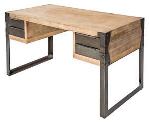 Pracovní stůl FACTORY 135 CM pravá akáciová dýha Nábytek | Kancelářský nábytek | Pracovní stoly