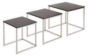 3SET konferenční-odkládací stolek NEW ELEMENTS černý Nábytek | Obývací pokoj | Konferenční stolky | Všechny konferenční stolky