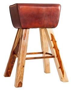 Barová židle BOCK pravá kůže