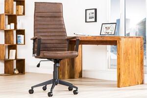 Kancelářská židle LAZIO vintage hnědá NÁBYTEK | Kancelářský nábytek | Pracovní židle