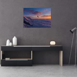 Obraz při západu slunce, Mt. Blanc (70x50 cm)