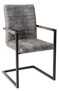 Židle IMPERIAL vintage šedá mikrovlákno skladem