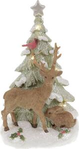 Sob a vánoční stromek, dekorace z polyresinu s LED světlem AL1366 Art