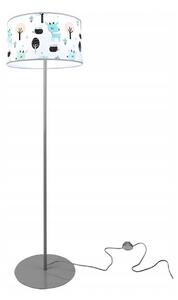Dětská stojací lampa Bambi, 1x textilní stínítko se vzorem, (výběr ze 2 barev konstrukce), o