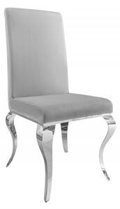 Židle MODERN BAROCCO šedá samet skladem