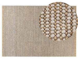Vlněný koberec 140 x 150 cm béžový BANOO