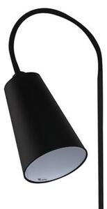 TK LIGHTING Stojací flexibilní lampa - WIRE 3079, 230V/15W/1xE27, černá/bílá