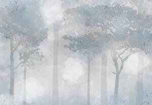 Fototapeta - stromy v mlze (245x170 cm)