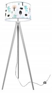 Dětská stojací lampa Bambi, 1x textilní stínítko se vzorem, (výběr ze 2 barev konstrukce)