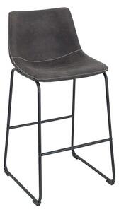 Barová židle DJANGO vintage šedá mikrovlákno Nábytek | Jídelní prostory | Barové židle