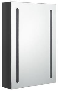 LED koupelnová skříňka se zrcadlem zářivě černá 50 x 13 x 70 cm
