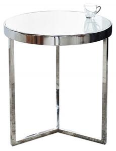 Odkládací stolek ART DECO 50 CM stříbrno-bílý Nábytek | Doplňkový nábytek | Odkládací stolky