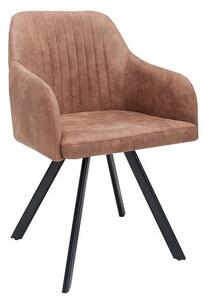 Jídelní židle LUCCA vintage hnědá mikrovlákno Nábytek | Jídelní prostory | Jídelní židle | Všechny jídelní židle