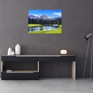 Obraz - Zasněžené vrcholky hor (70x50 cm)
