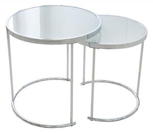 2SET odkládací stolek ART DECO bílý Nábytek | Doplňkový nábytek | Odkládací stolky