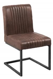 Židle BIG ASTON vintage hnědá mikrovlákno Nábytek | Jídelní prostory | Jídelní židle | Jídelní židle konzolové