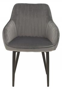 Jídelní židle TURIN stříbrnošedá samet Nábytek | Jídelní prostory | Jídelní židle | Všechny jídelní židle