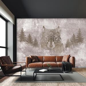 Fototapeta - Vlk z mandaly (245x170 cm)