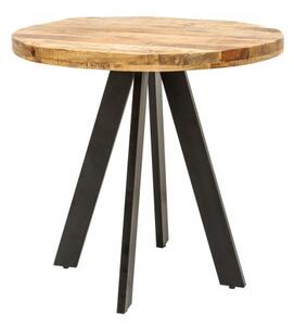 Kulatý jídelní stůl IRON CRAFT 80 CM přírodní masiv mango Nábytek | Jídelní prostory | Jídelní stoly | Kulaté