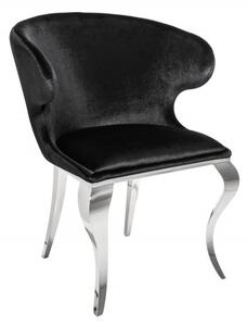 Židle MODERN BAROCCO II černá samet skladem