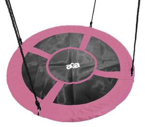 Aga Závěsný houpací kruh 120 cm Růžový s vlajkami