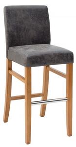 Barová židle VALENTINO vintage šedá mikrovlákno skladem