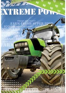 Bavlněné povlečení 140x200 + 70x90 cm - Zelený traktor