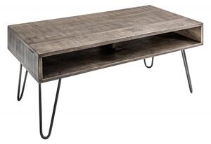 Konferenční stolek MANTIS 100 CM šedý masiv mango Nábytek | Obývací pokoj | Konferenční stolky | Masivní