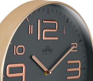 Designové plastové hodiny růžové MPM Eterno