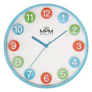 Dětské hodinky MPM PlayTime - plastové pouzdro - bílý/vícebarevný číselník